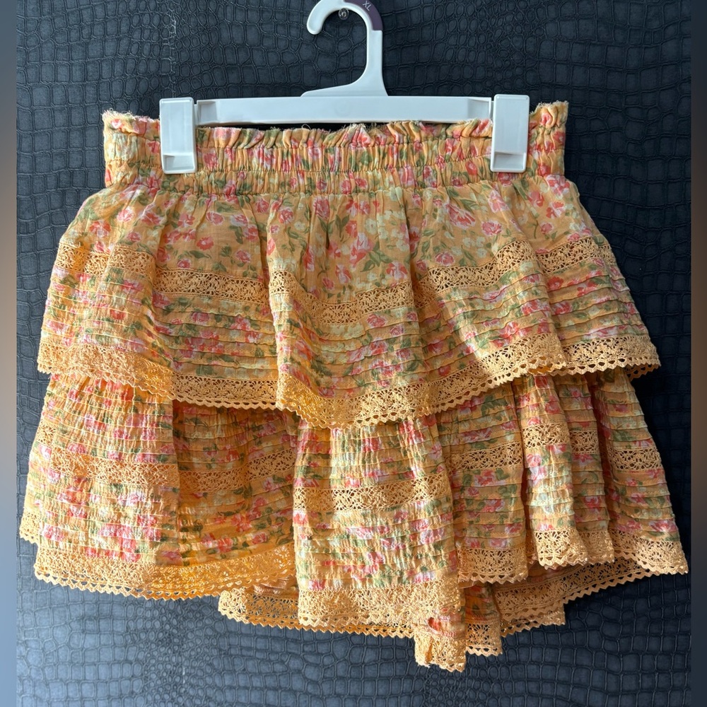 aerie ruffle printed mini skirt ✨ NWT
